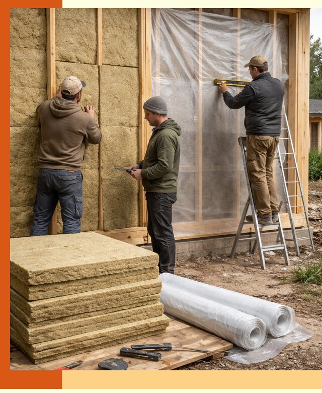 Утепление каркасного дома в Реутове под ключ с гарантией качества