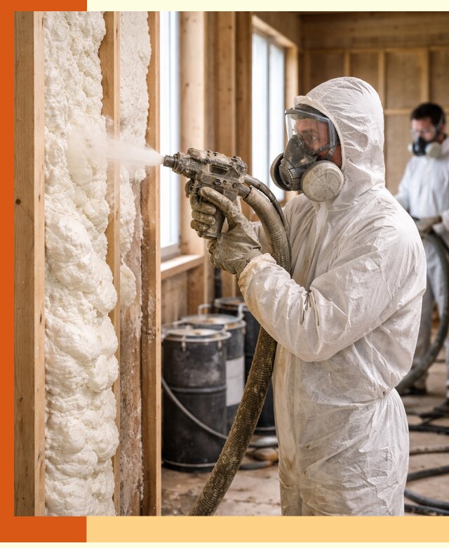 Утепление каркасного дома пенополиуретаном в Реутове