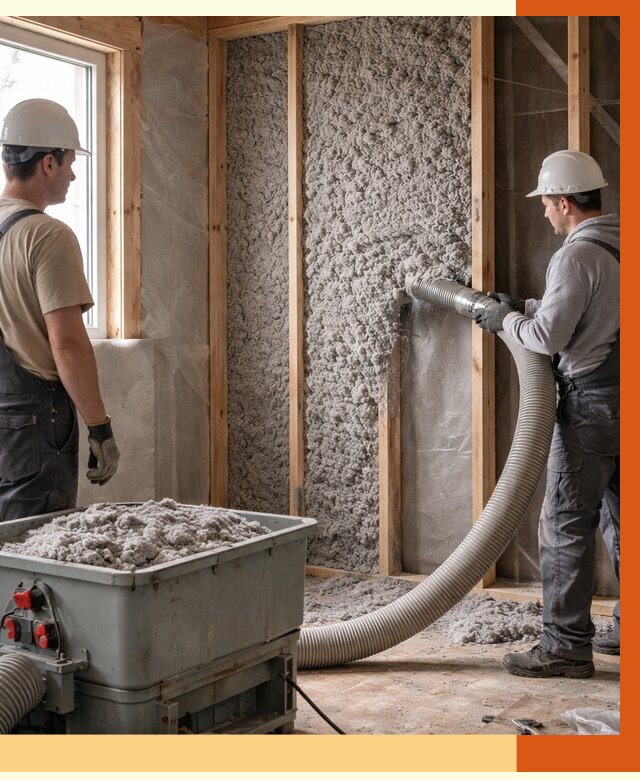 Утепление каркасного дома эковатой в Реутове от 1873 руб. | ТепломастерРтв