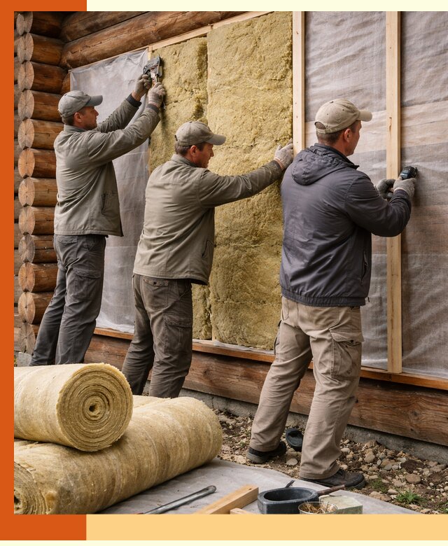 Утепление деревянного дома в Реутове эффективными технологиями