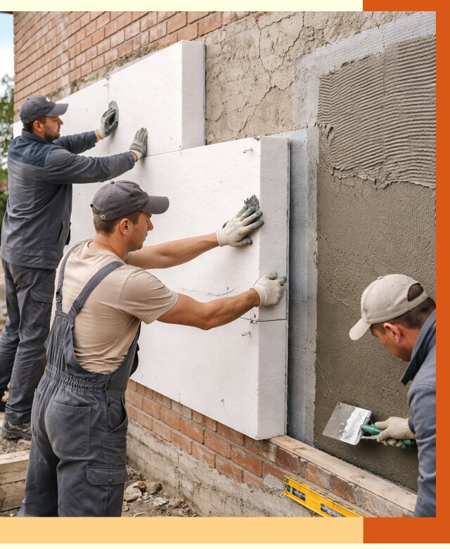 Утепление кирпичного дома в Реутове от 4371 руб. под ключ | ТепломастерРтв