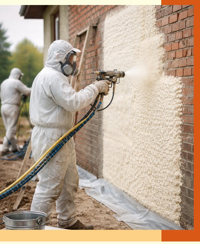 Утепление кирпичного дома ППУ в Реутове под ключ от 6765 руб. | ТепломастерРтв