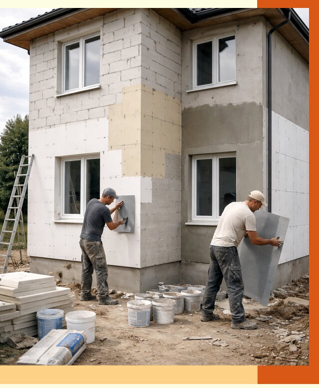 Утепление дома из газобетона в Реутове от 4371 руб./м² — заказать у ТепломастерРтв