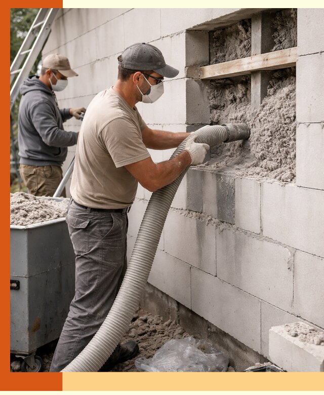 Утепление дома из газобетона эковатой в Реутове