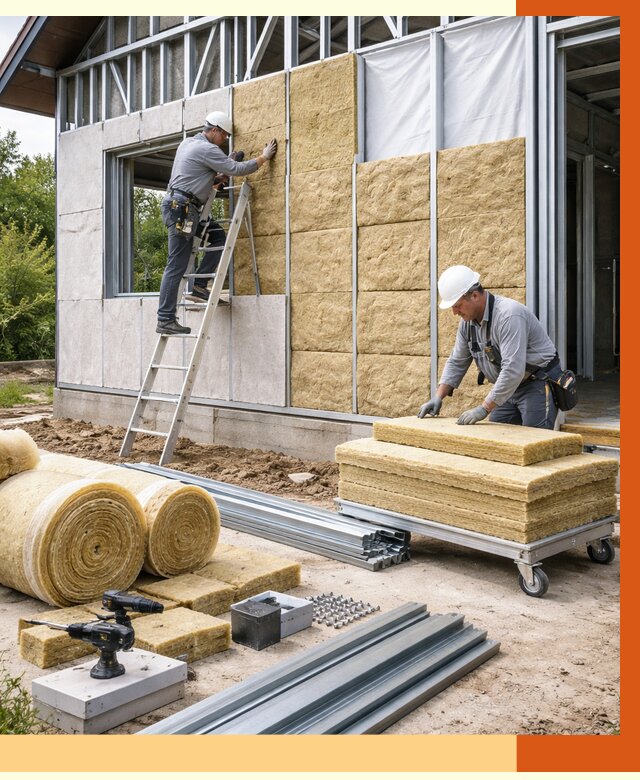 Утепление дома из ЛСТК в Реутове от 5412 руб./м² — профессионально | ТепломастерРтв