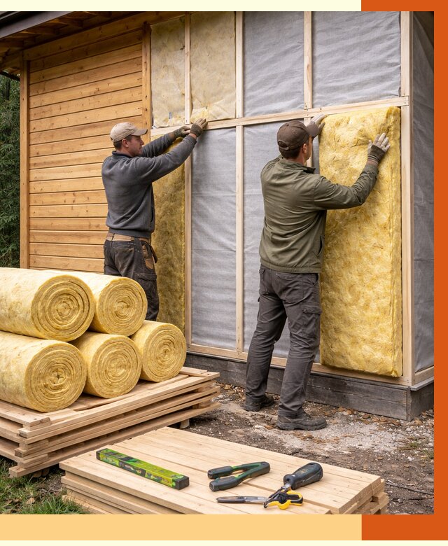 Утепление бани снаружи в Реутове от 88460 руб. под ключ | ТепломастерРтв