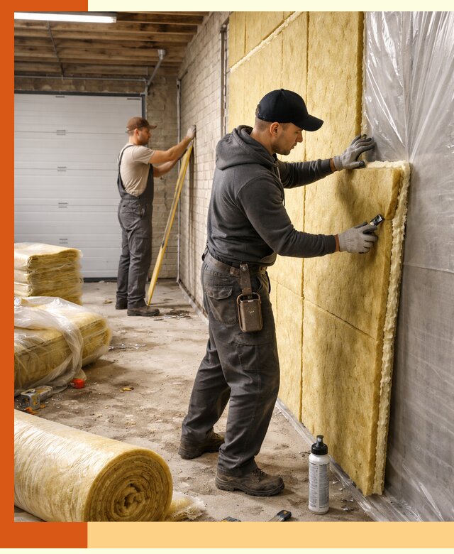 Утепление гаража под ключ в Реутове — все виды теплоизоляции