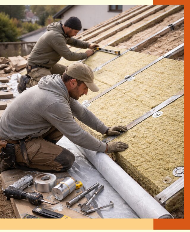 Утепление крыши снаружи в Реутове под ключ от 1249 руб./м2 | ТепломастерРтв