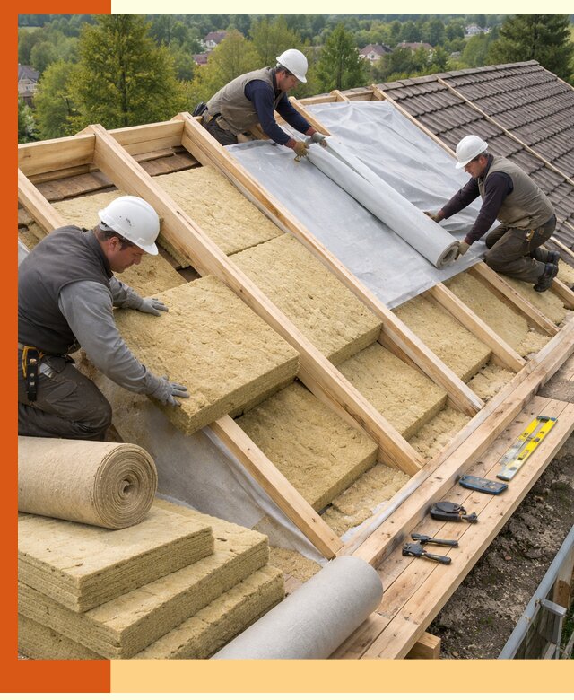 Утепление скатной крыши в Реутове качественно и надёжно