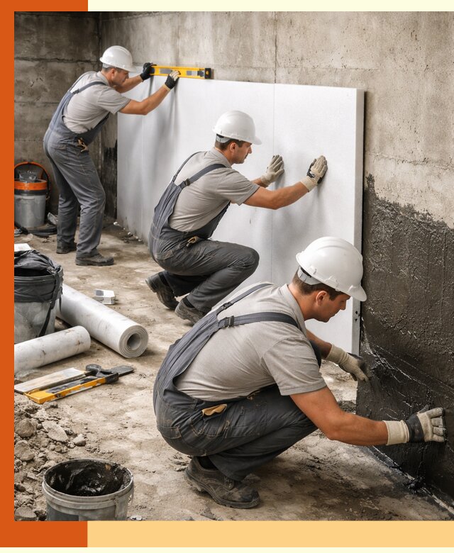 Утепление фундамента изнутри профессионально в Реутове