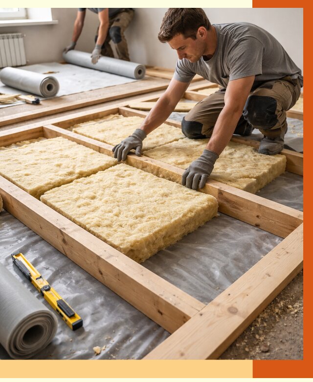 Утепление деревянного пола в Реутове от 1561 руб./м2 под ключ | ТепломастерРтв