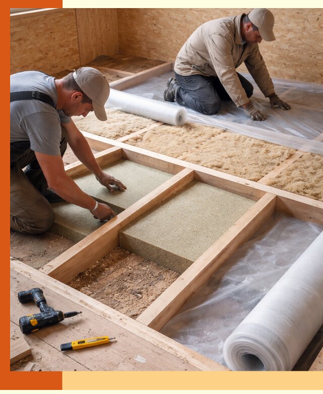 Профессиональное утепление деревянного пола в Реутове