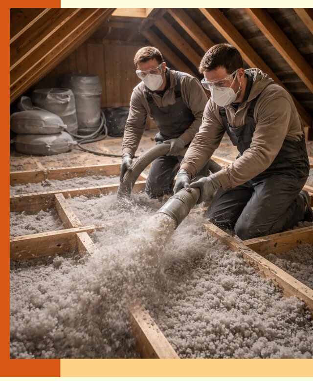 Утепление чердака эковатой в Реутове — быстро и надёжно