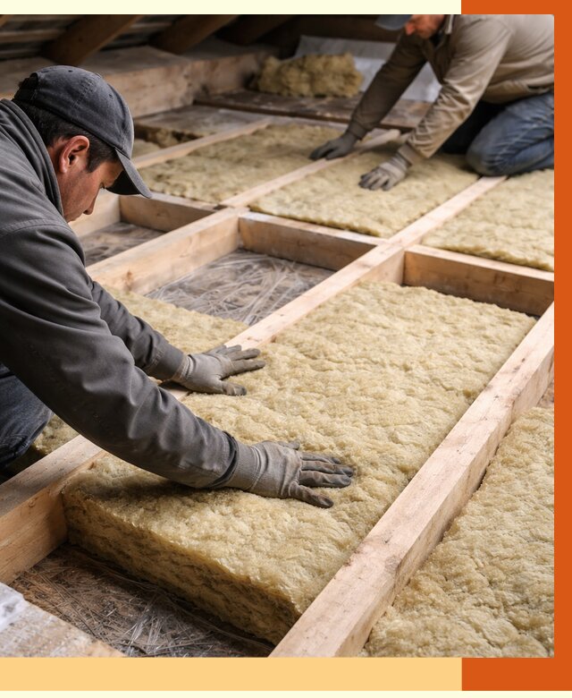 Утепление чердака минватой в Реутове от 3642 руб/м2 под ключ | ТепломастерРтв