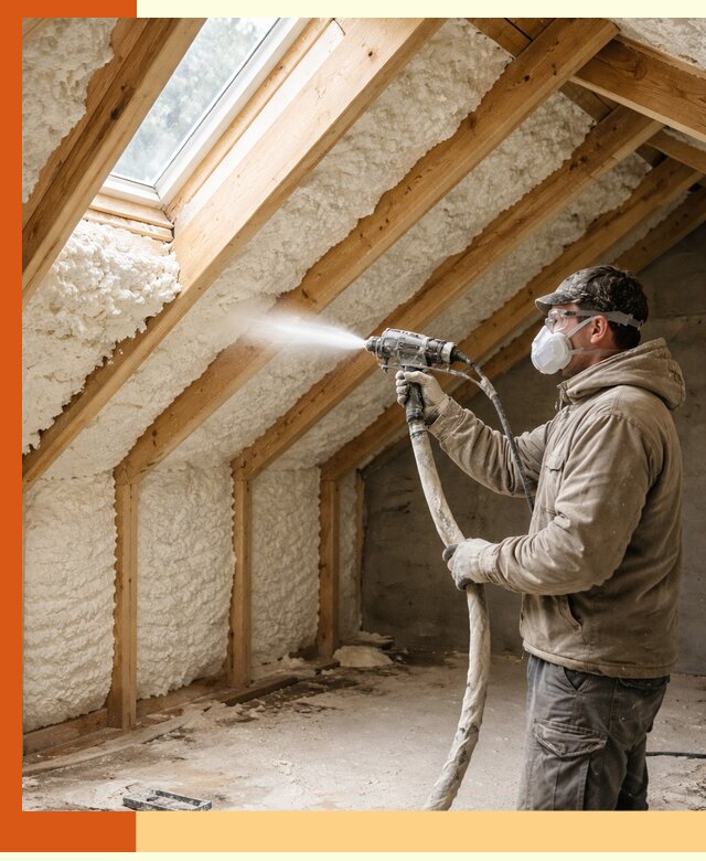 Утепление мансарды ППУ в Реутове быстро и надежно