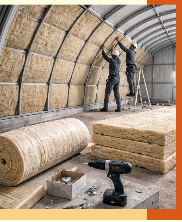 Утепление арочного ангара в Реутове от 3330 руб./м2 под ключ | ТепломастерРтв