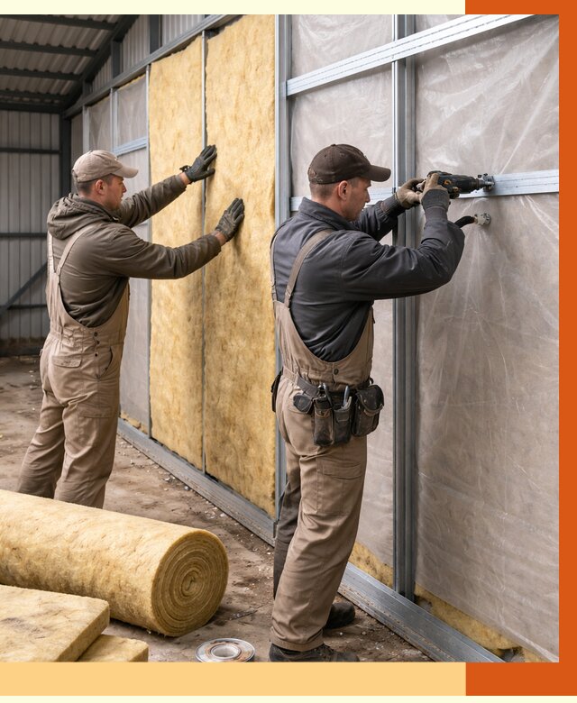 Утепление металлического ангара в Реутове от 4943 руб/м2 — услуги под ключ | ТепломастерРтв