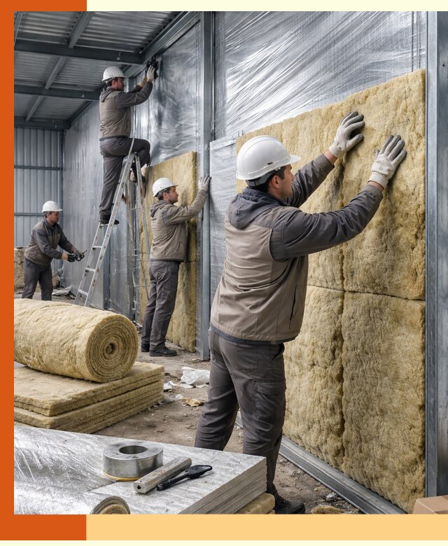 Утепление металлического склада в Реутове: теплоизоляция и герметизация