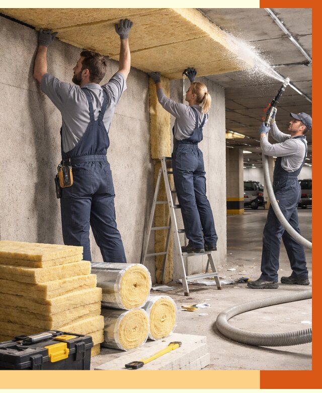 Утепление паркинга в Реутове от 7077 руб./м2 — работы под ключ | ТепломастерРтв