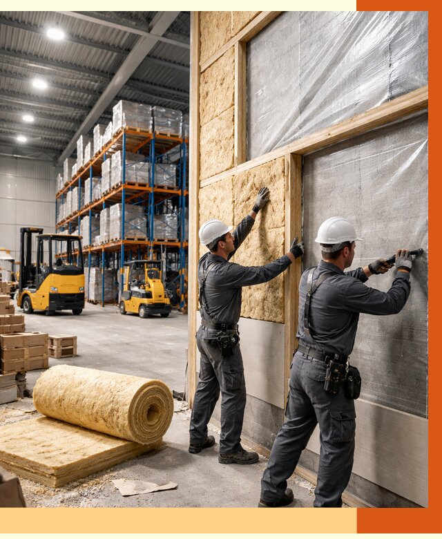 Утепление склада с техникой в Реутове от 4371 руб./м2 — комплексно под ключ | ТепломастерРтв