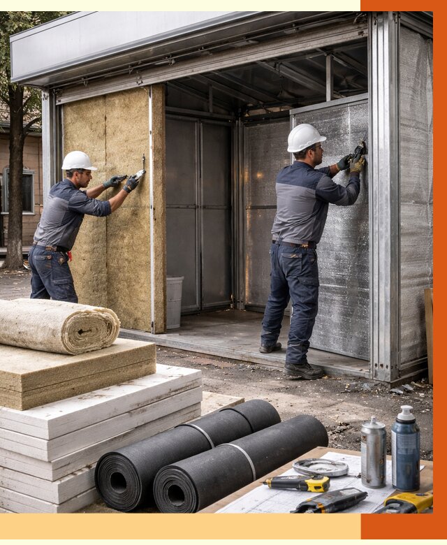 Утепление павильона шаурма в Реутове под ключ от 1249 руб. за м² | ТепломастерРтв