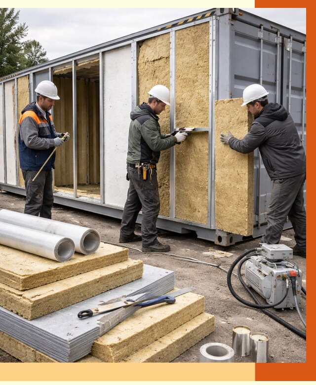 Утепление морского контейнера в Реутове от 3903 руб. под ключ | ТепломастерРтв