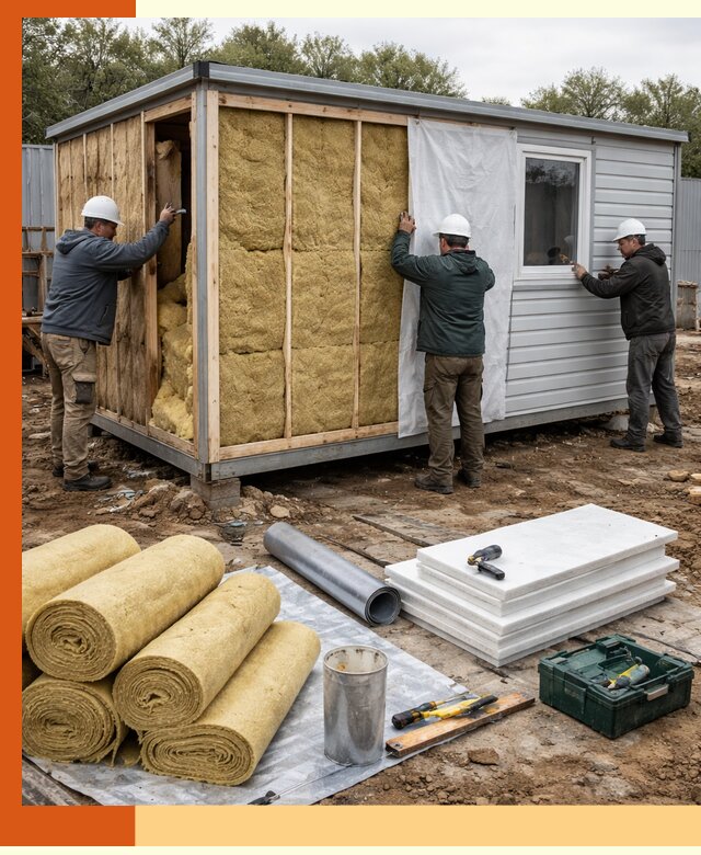 Утепление строительной бытовки под ключ в Реутове для любых условий