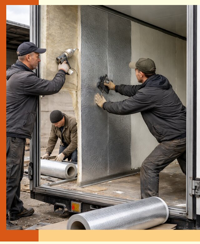 Утепление холодильного кузова в Реутове — монтаж и теплоизоляция