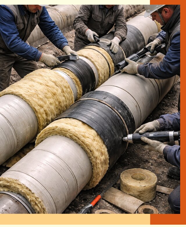 Утепление трубопровода в Реутове под ключ от 1925 руб. — надежно и выгодно | ТепломастерРтв