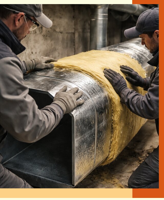 Утепление воздуховодов в Реутове от 4371 руб. — теплоизоляция вентиляции | ТепломастерРтв