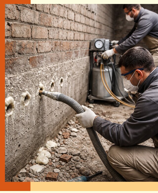 Заполнение колодцевой кладки ППУ в Реутове быстро и герметично