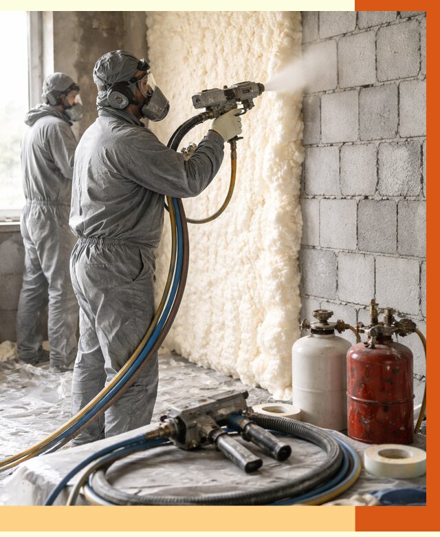 Утепление блочной стены ППУ в Реутове от 4423 руб./м² — ТепломастерРтв