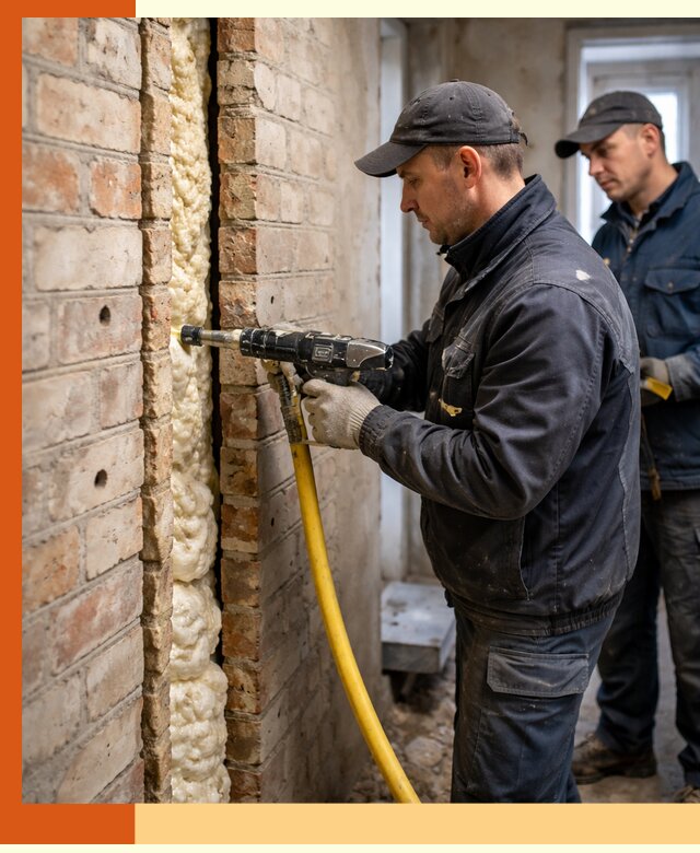 Межстеновое утепление пенополиуретаном в Реутове