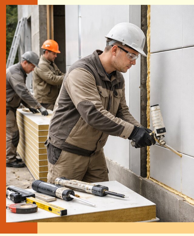 Утепление сэндвич-панелей пенополиуретаном в Реутове