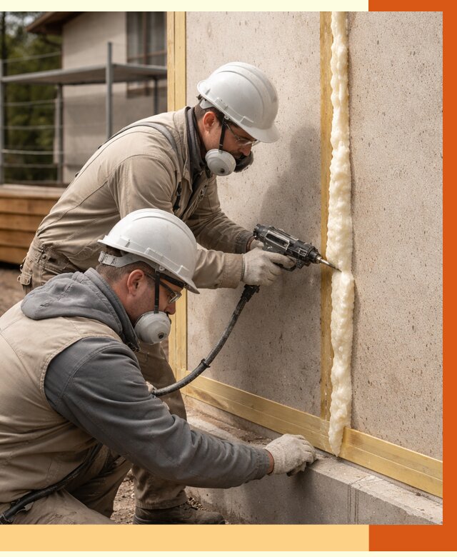 Утепление сип панелей ППУ в Реутове от 4995 руб. под ключ | ТепломастерРтв