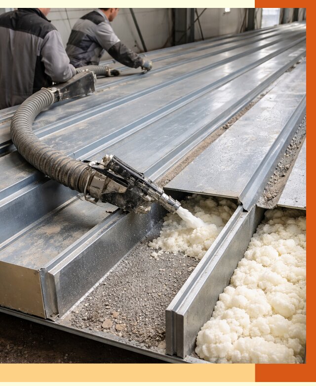 Заполнение пустот кровельных панелей в Реутове от 7493 руб. под ключ | ТепломастерРтв