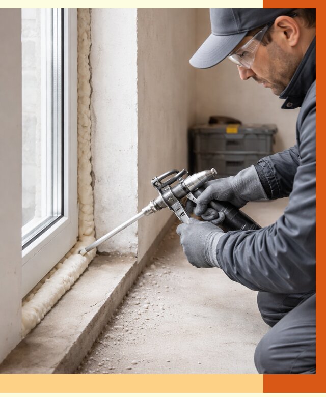 Герметизация стыков ППУ в Реутове от 1717 руб. за м2 — утепление примыканий под ключ | ТепломастерРтв