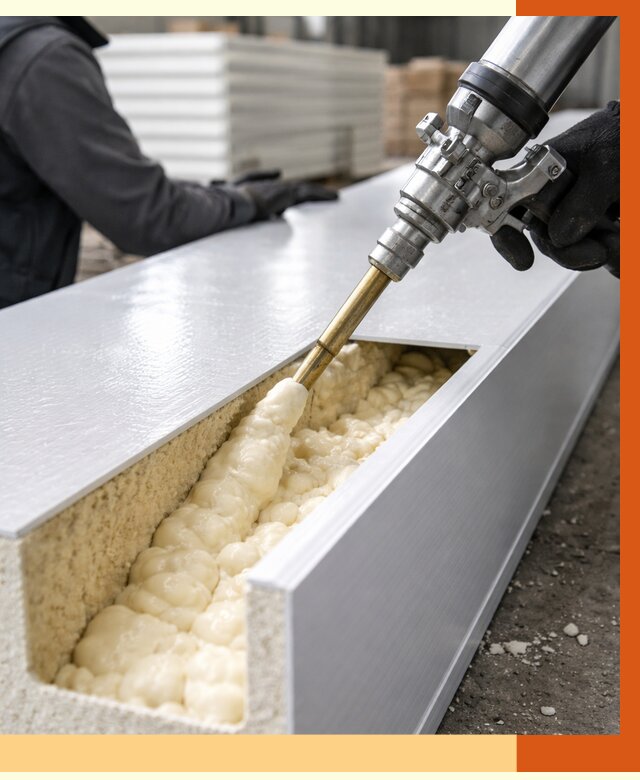 Заполнение пустот холодильных панелей в Реутове от 7805 руб. | ТепломастерРтв