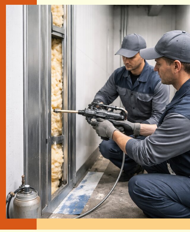 Заполнение пустот холодильных панелей в Реутове специализированной пеной