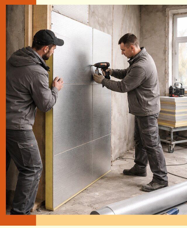 Утепление PIR панелями домов и зданий в Реутове