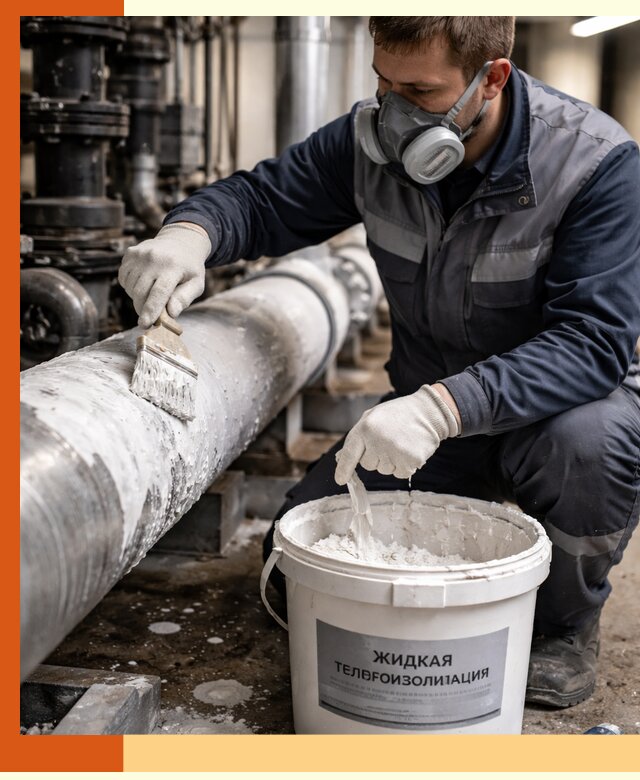 Утепление оборудования жидкой теплоизоляцией в Реутове