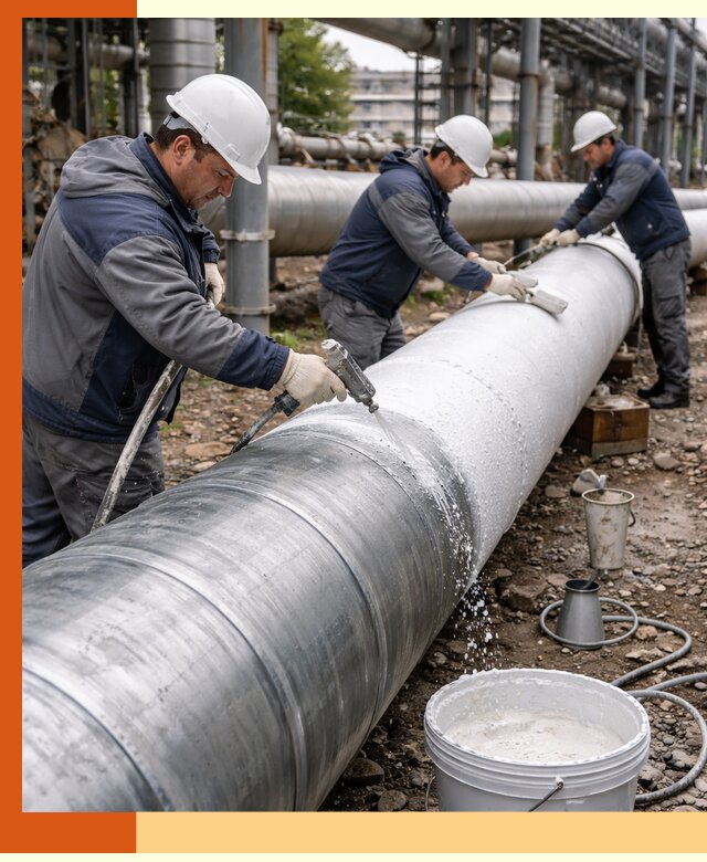 Утепление теплотрассы жидкой теплоизоляцией в Реутове