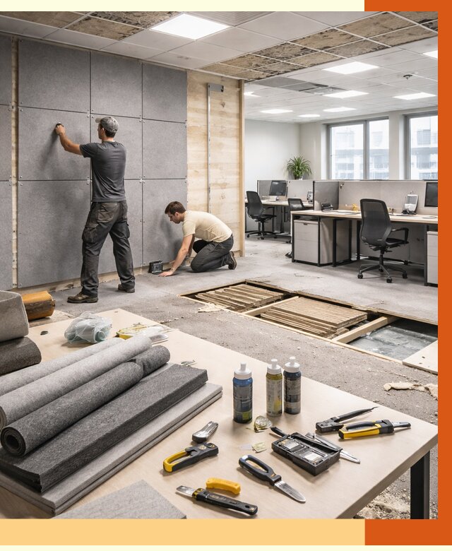 Профессиональная шумоизоляция офиса в Реутове от 7025 руб. за м2 | ТепломастерРтв