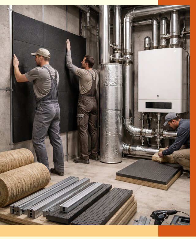 Шумоизоляция котельной в Реутове от 6765 руб. под ключ | Профессиональная звукоизоляция — ТепломастерРтв