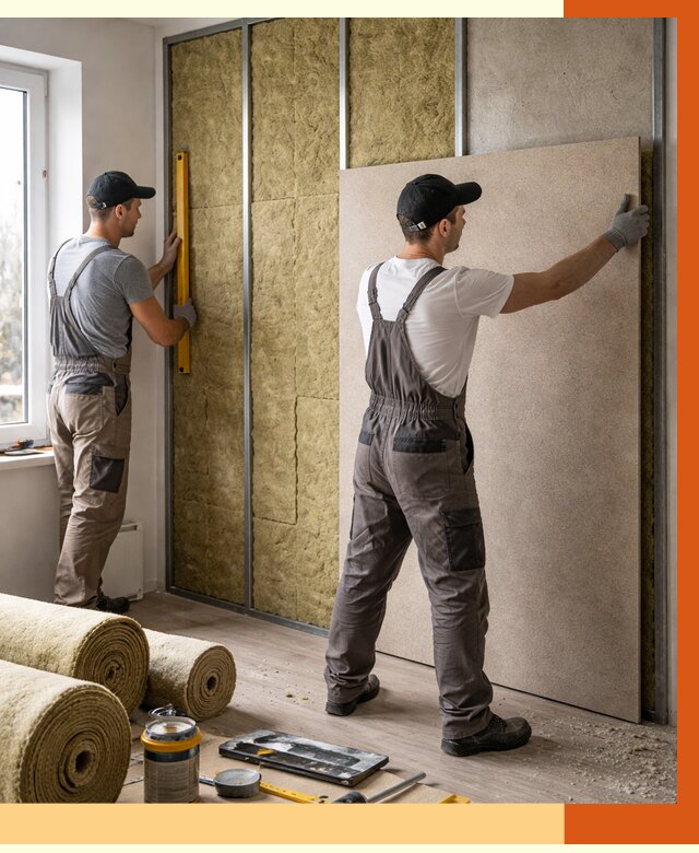 Шумоизоляция стен в Реутове от 4683 руб/м2 — звукоизоляция стен под ключ | ТепломастерРтв