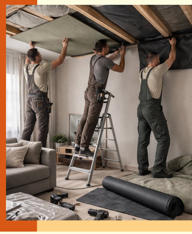 Шумоизоляция потолка в Реутове — профессиональное устранение шумов