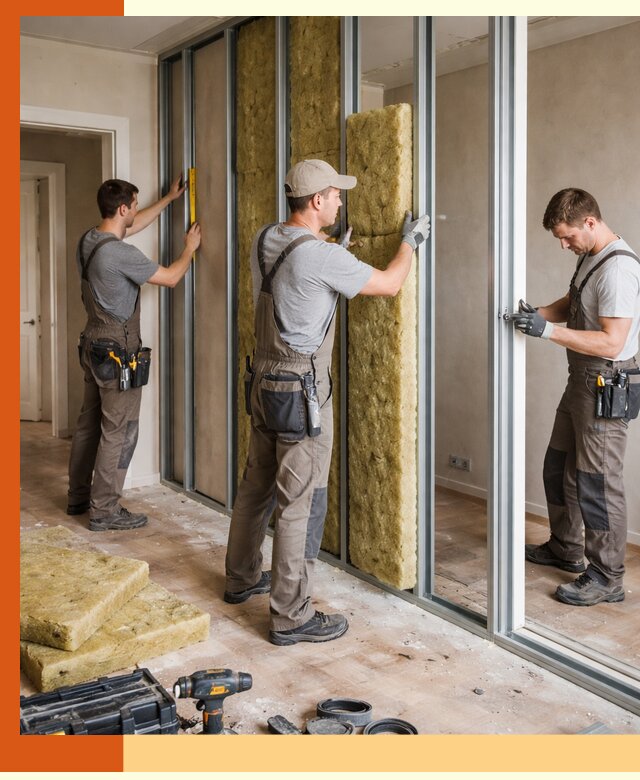 Шумоизоляция межкомнатных перегородок в Реутове эффективно и надёжно