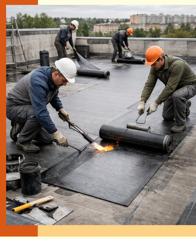Профессиональная гидроизоляция плоской кровли в Реутове