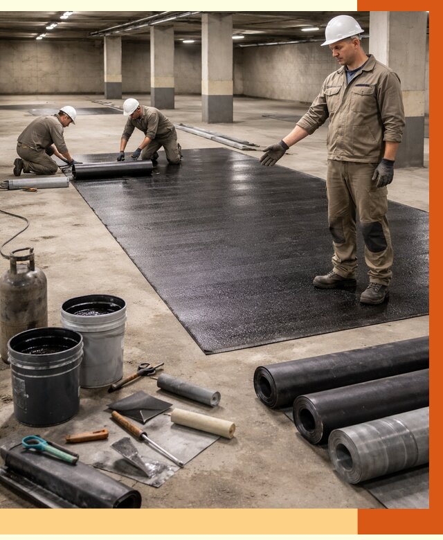 Гидроизоляция паркинга в Реутове от 1249 руб/м² — профессиональная защита | ТепломастерРтв