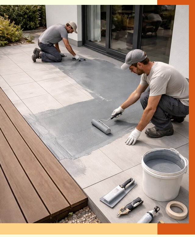 Гидроизоляция террасы в Реутове под ключ от 7805 руб./м² | ТепломастерРтв